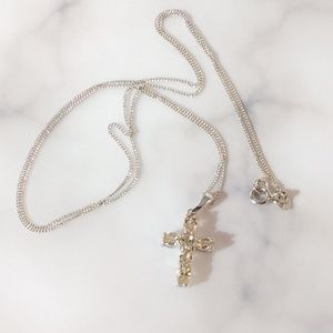 Imperial Topaz Cross Necklace